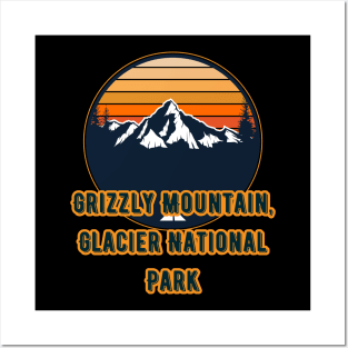 Grizzly Mountain, Glacier National Park Posters and Art